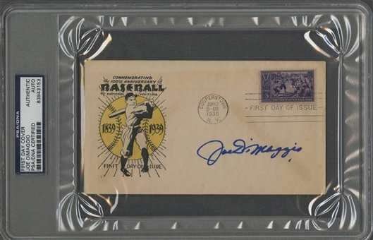 1939 Joe DiMaggio Autographed Hall of Fame First Day Cover (PSA/DNA)